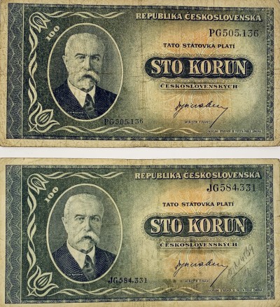 100 korun, 1945